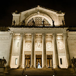 Bride Standing on stairs